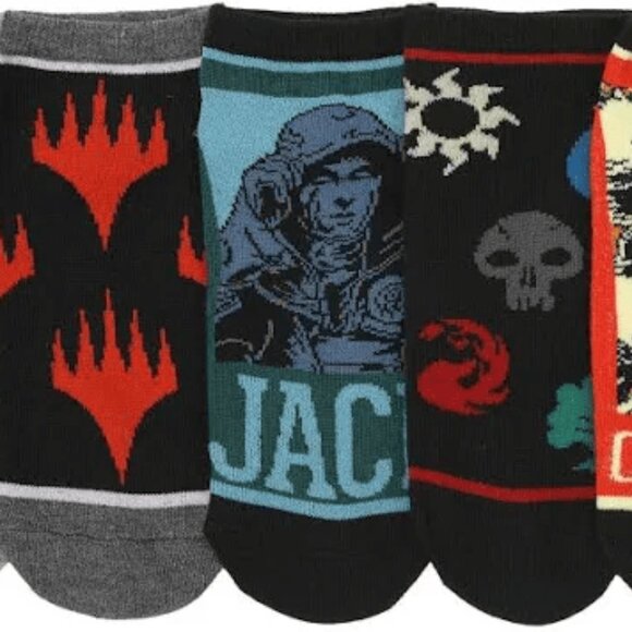 Magic The Gathering No-Show Socks 5 Pak - New with tags. - Picture 1 of 10